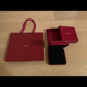 Cartier necklace case with gift box and bag